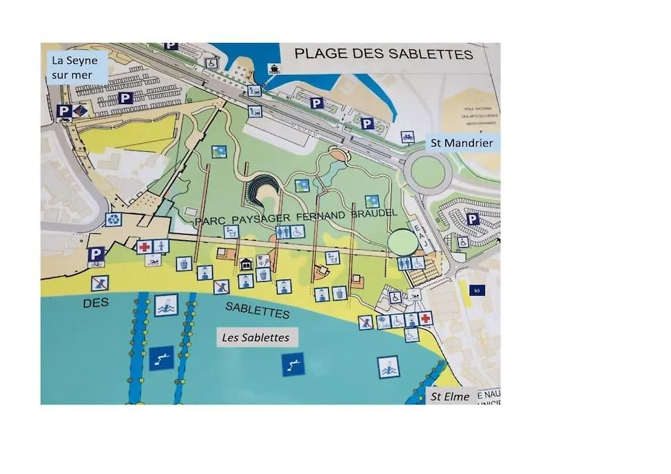 Plage Des Sablettes -St Mandrier Maison Du Pecheur Ла-Сейн-сюр-Мер Дом отдыха